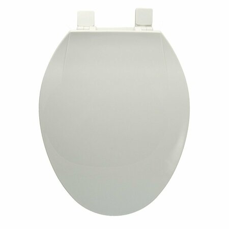 COMFORT SEATS Standard Plastic Seat, White, Elongated Closed Front with Cover C803300